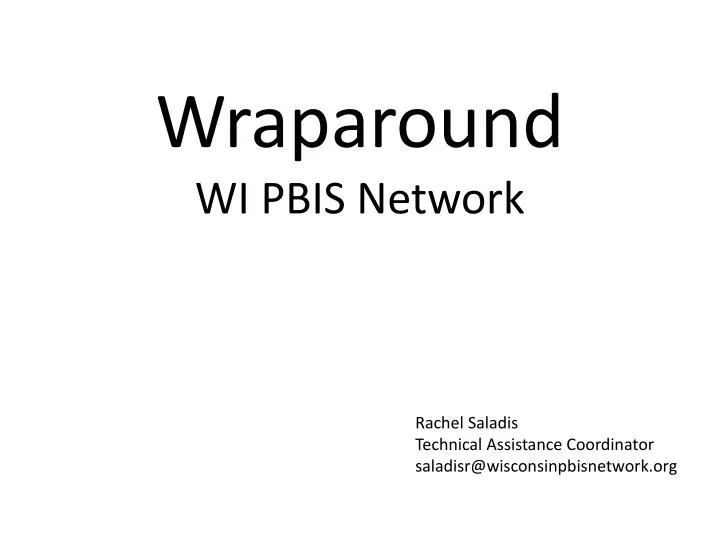wraparound wi pbis network