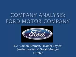 Company Analysis: Ford motor Company