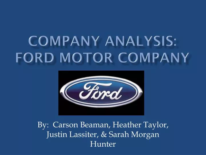 company analysis ford motor company