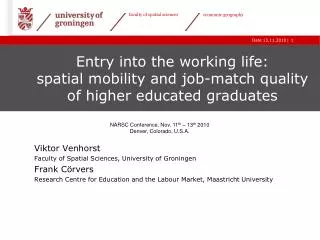 Entry into the working life: spatial mobility and job-match quality of higher educated graduates