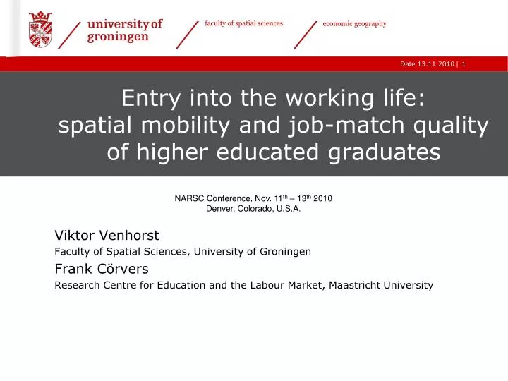 entry into the working life spatial mobility and job match quality of higher educated graduates