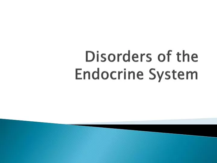 disorders of the endocrine system