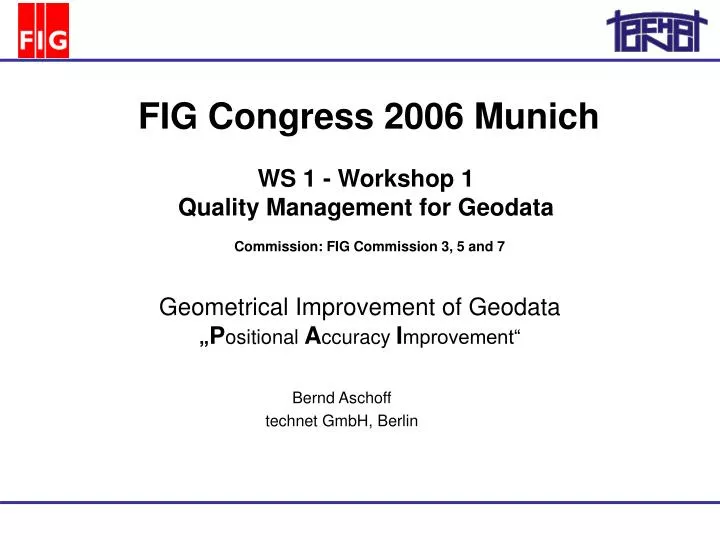 ws 1 workshop 1 quality management for geodata