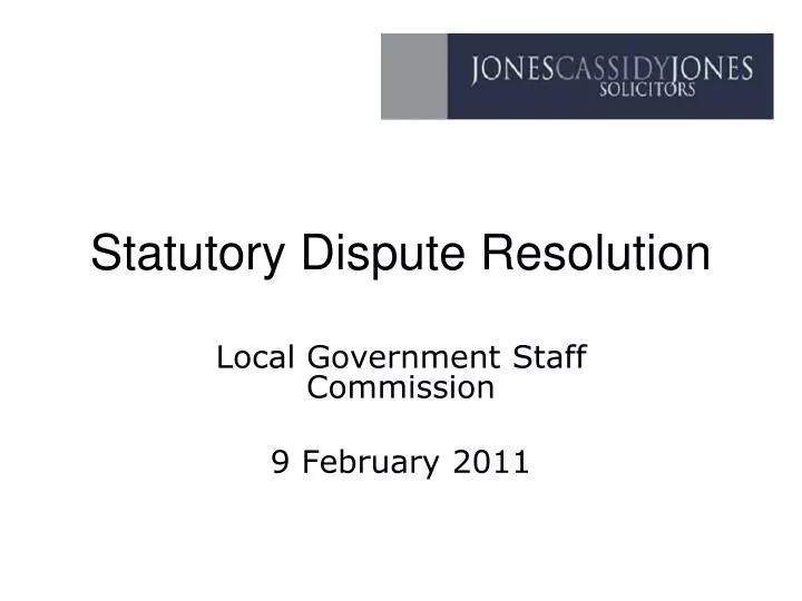 statutory dispute resolution