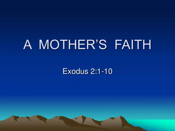 a mother s faith