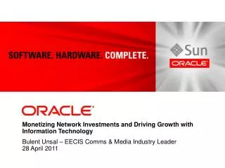 Monetizing Network Investments and Driving Growth with Information Technology