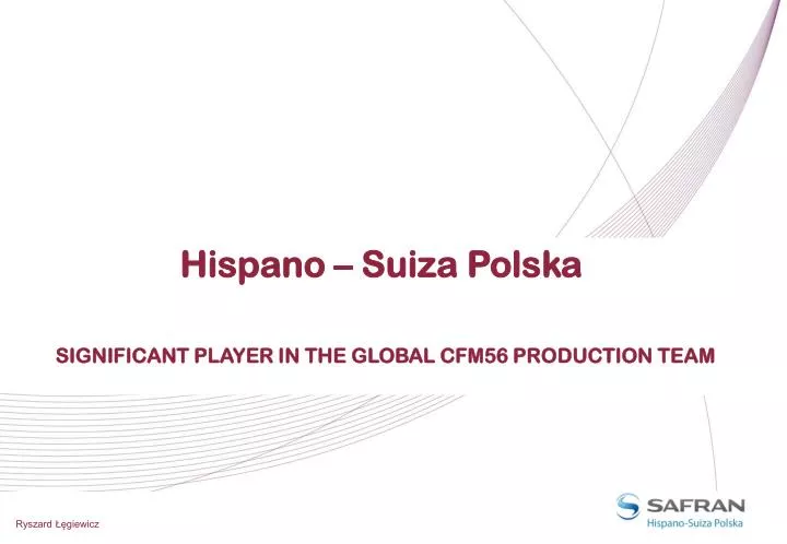 hispano suiza polska significant player in the global cfm56 production team