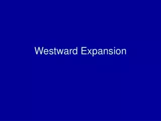 westward expansion