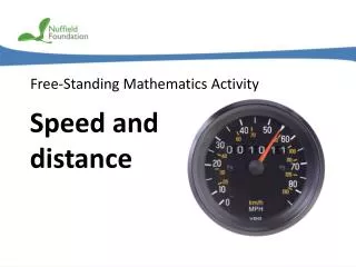 Speed and distance