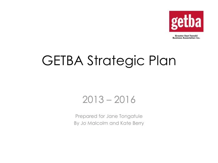 getba strategic plan