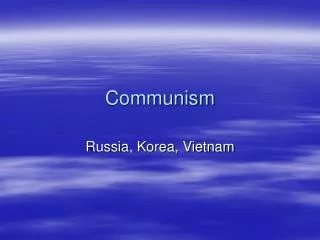 communism