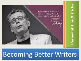 Becoming Better Writers