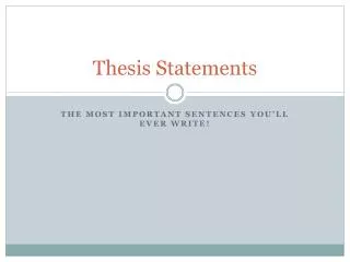 thesis statements