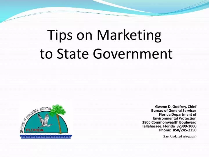 tips on marketing to state government