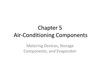 Chapter 5 Air-Conditioning Components