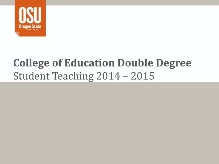 college of education double degree student teaching 2014 2015