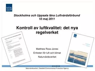 Stockholms och Uppsala läns Luftvårdsförbund 10 maj 2011