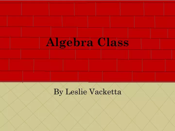algebra class