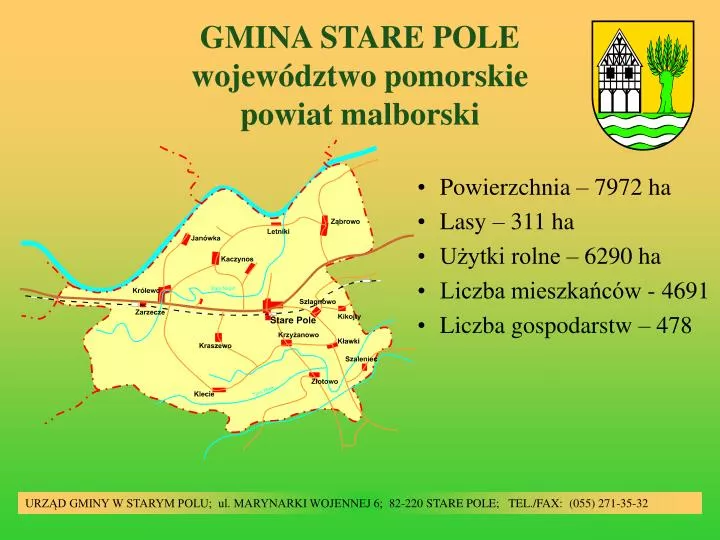 gmina stare pole wojew dztwo pomorskie powiat malborski