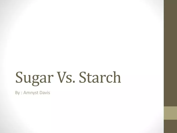 sugar vs starch