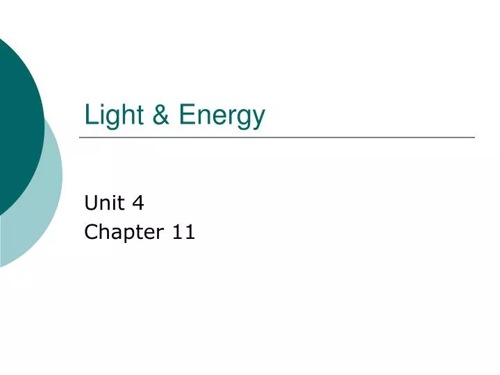 light energy
