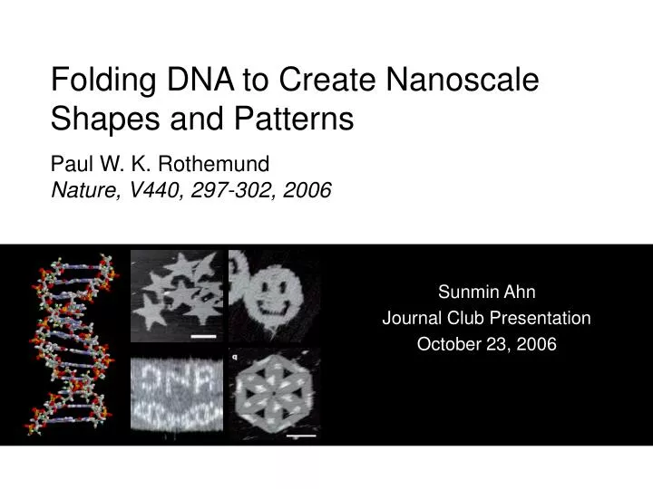 folding dna to create nanoscale shapes and patterns paul w k rothemund nature v440 297 302 2006
