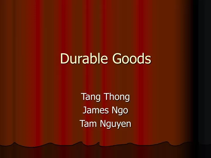 durable goods