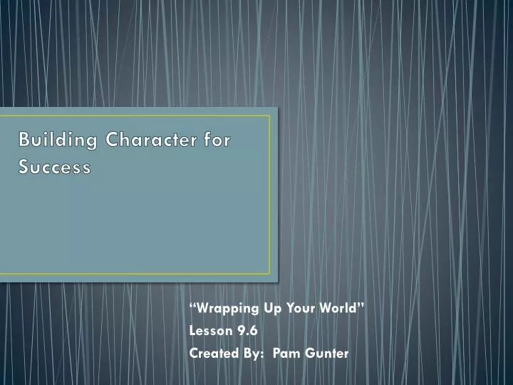 building character for success