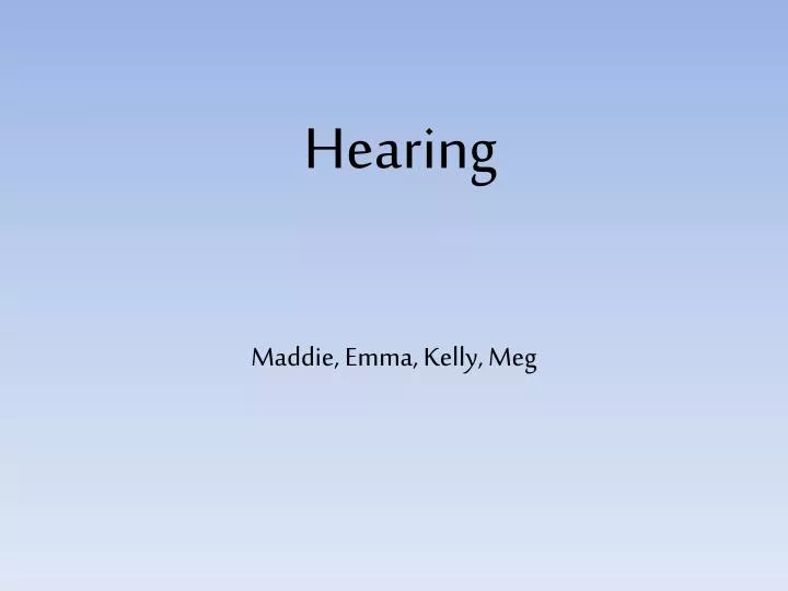 hearing