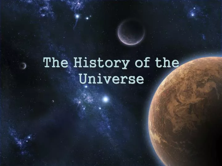 the history of the universe