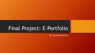 Final Project: E-Portfolio