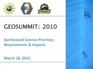 GEOSUMMIT : 2010