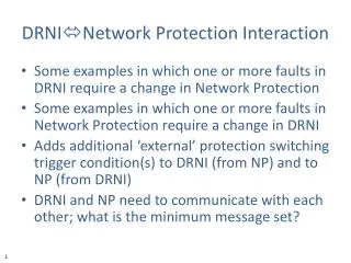 DRNI ?Network Protection Interaction