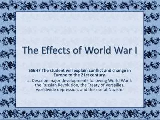 The Effects of World War I