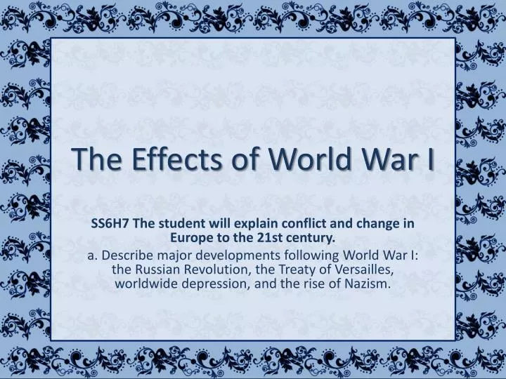 the effects of world war i