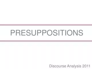 Discourse Analysis 2011