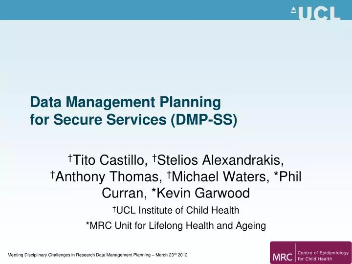 data management planning for secure services dmp ss