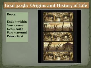 Goal 3.05b: Origins and History of Life