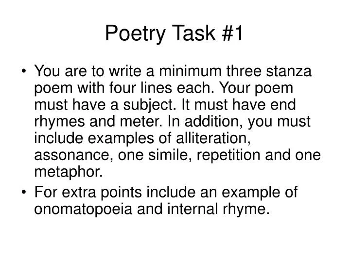 poetry task 1