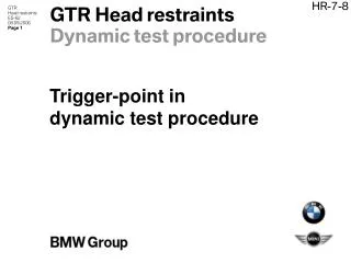 GTR Head restraints Dynamic test procedure