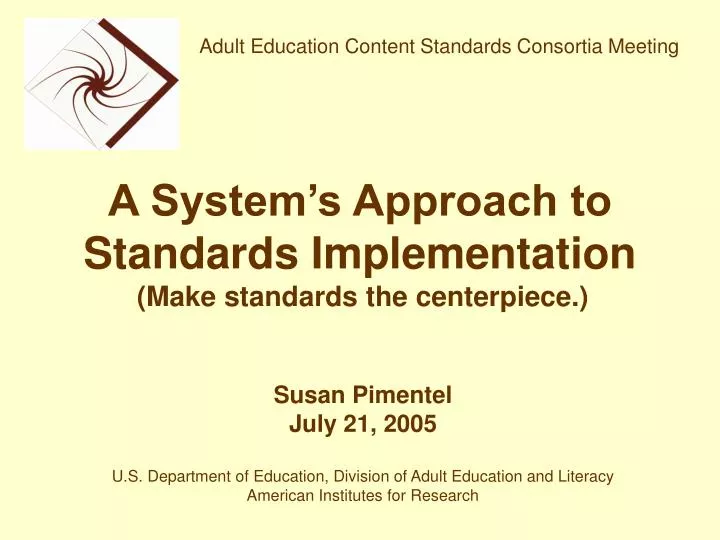 a system s approach to standards implementation