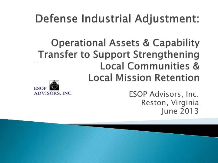 esop advisors inc reston virginia june 2013