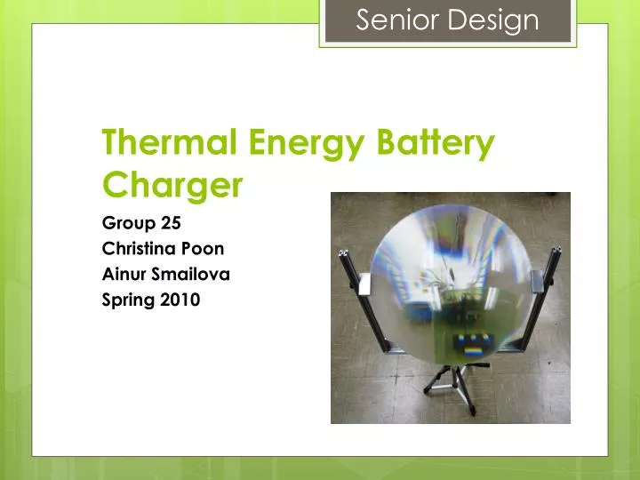 thermal energy battery charger