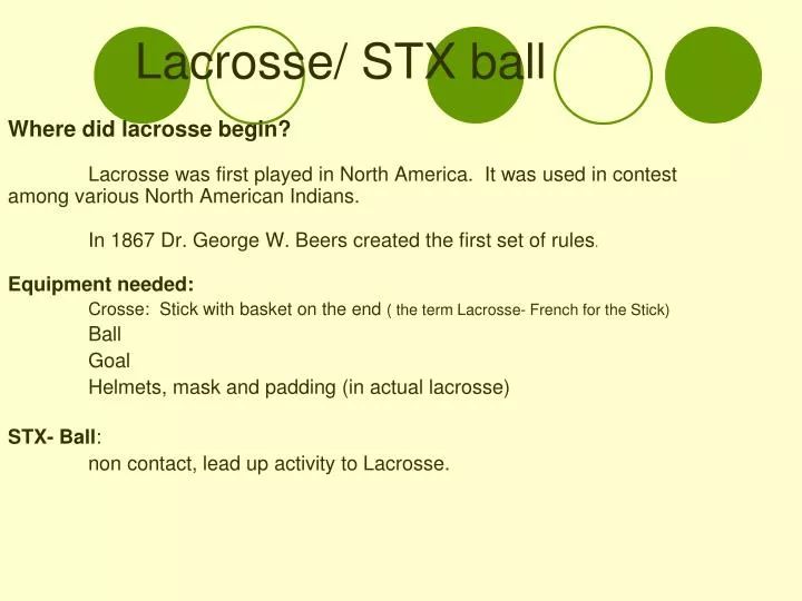 lacrosse stx ball