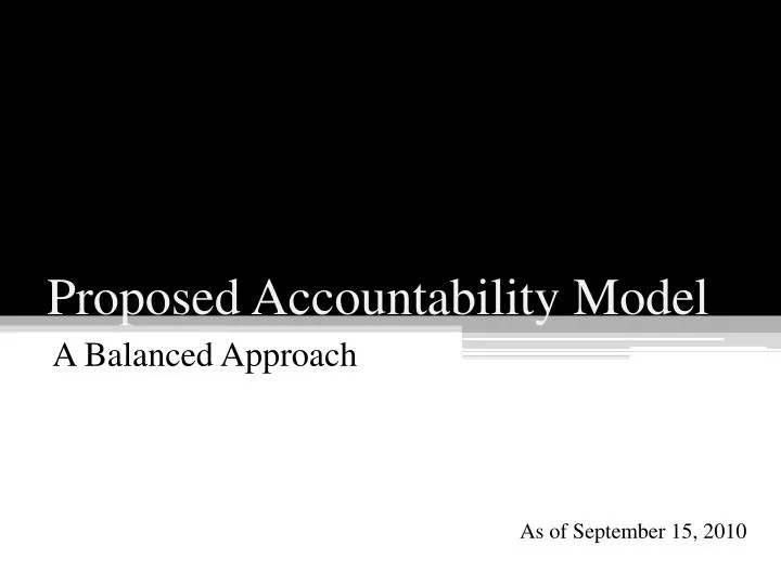 proposed accountability model