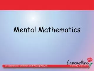 Mental Mathematics