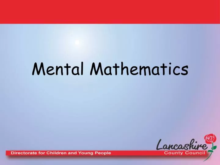 mental mathematics