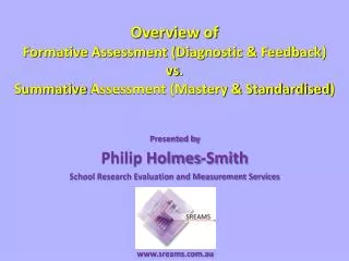 Presented by Philip Holmes-Smith School Research Evaluation and Measurement Services