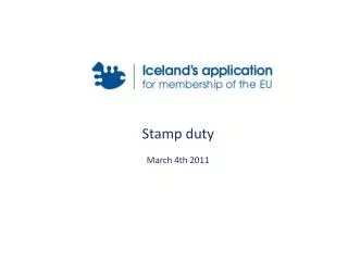 Stamp duty March 4th 2011