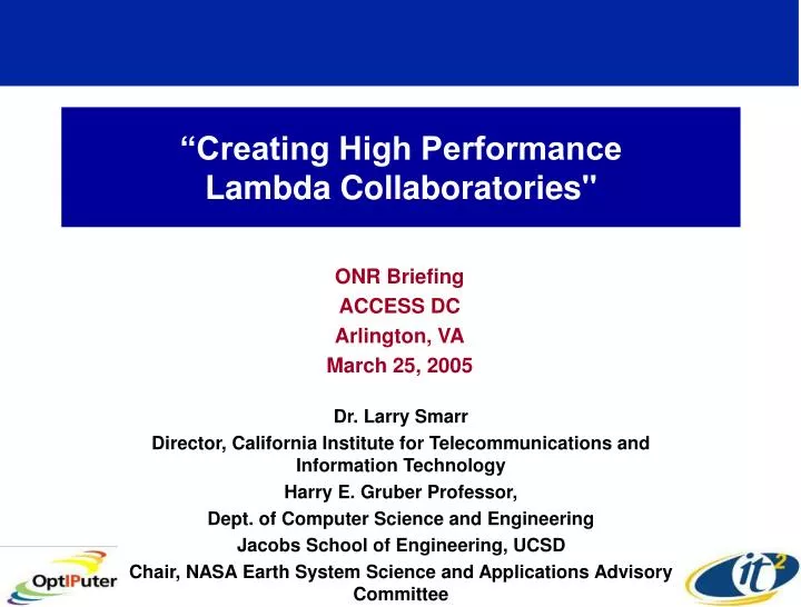 creating high performance lambda collaboratories